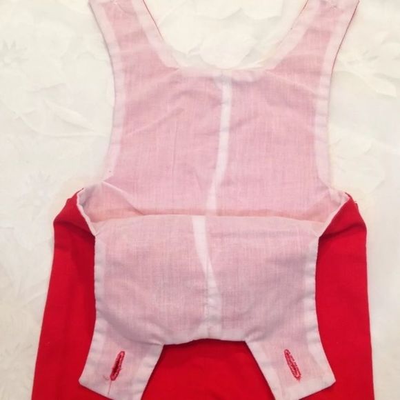 Vintage Red Romper With Teddy Bear 9-12 Months - Picture 4 of 4